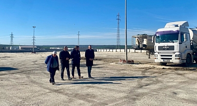 Pınarhisar'da Yapımı Süren Tır Parkı Yerinde İncelendi