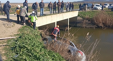 Su kanalına uçan otomobilin sürücüsü öldü