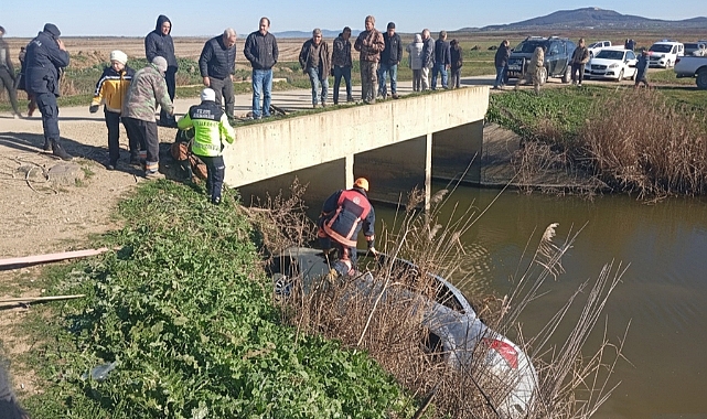 Su kanalına uçan otomobilin sürücüsü öldü