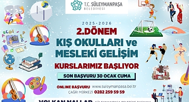 Süleymanpaşa Belediyesi Kış Okulları İkinci Dönem Kayıtları Başladı