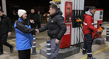 Başkan Filiz Gencan Berat Kandili'nde Edirne Sokaklarındaydı