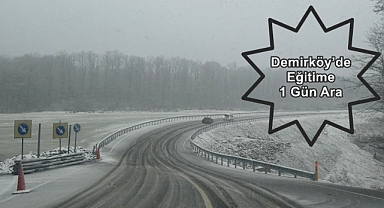 Demirköy’de Kar Tatili: Eğitime 1 Gün Ara Verildi