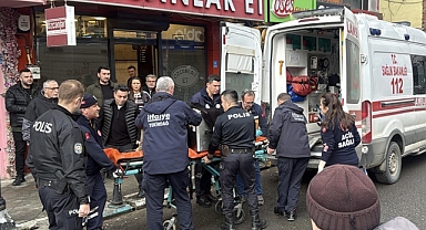 Kasapta elini kaptırdığı kıyma makinesiyle hastaneye götürüldü