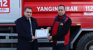 Kaymakam Kemal Balaban'dan İtfaiye Personeline Teşekkür