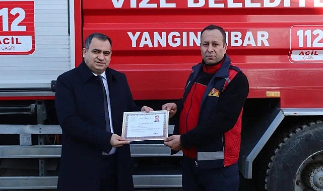 Kaymakam Kemal Balaban'dan İtfaiye Personeline Teşekkür