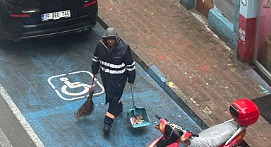 Soğuk ve Yağmura Rağmen Aralıksız Çalışma