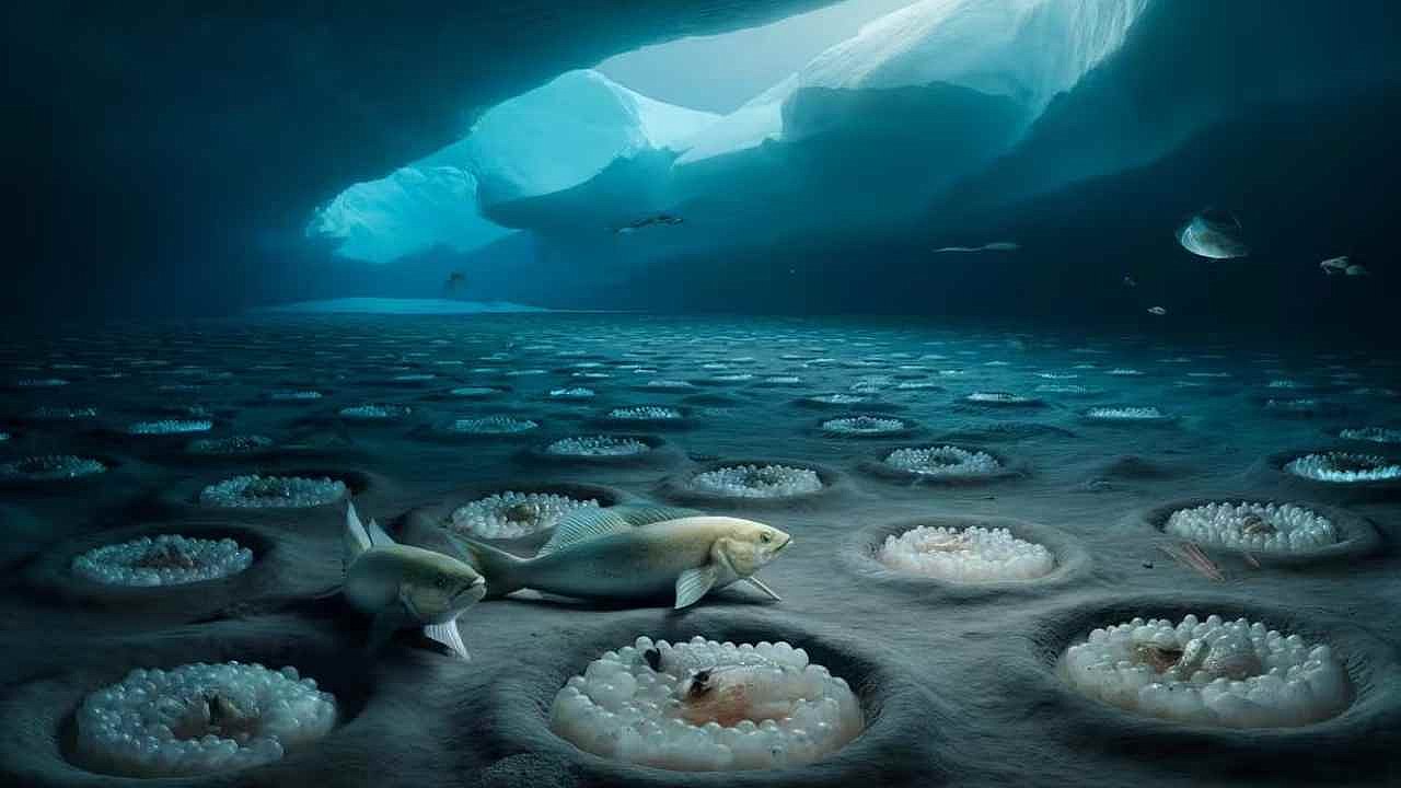 Beklenmedik keşif: Antarktika buzunun altında binlerce balık yuvası bulundu