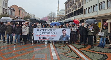 Edirne'de Gazeteci Arı İçin Basın Açıklaması Yapıldı