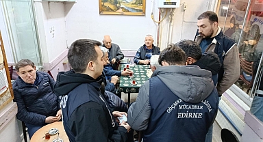 Edirne'de polisten yasa dışı bahis ve kumar denetimi