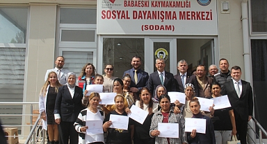 Babaeski’de Eğitimini Tamamlayan Kursiyerlere Sertifika