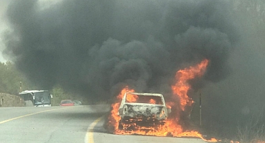 Demirköy Yolunda Araç Alevlere Teslim Oldu