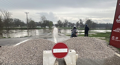 Edirne’de su seviyesi yükselen Tunca ve Meriç'te ‘sarı alarm’ uyarısı devam ediyor
