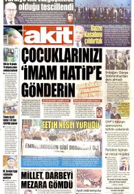 Yeni Akit Gazetesi Gazete Manşeti